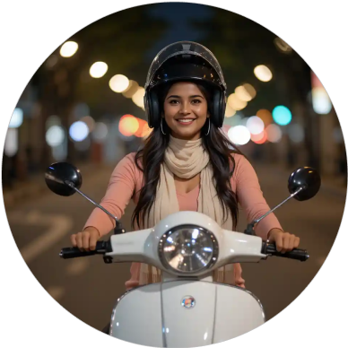 Join the movement of women empowerment with our scooty taxi platform—driven by female riders for secure and affordable scooty rides
